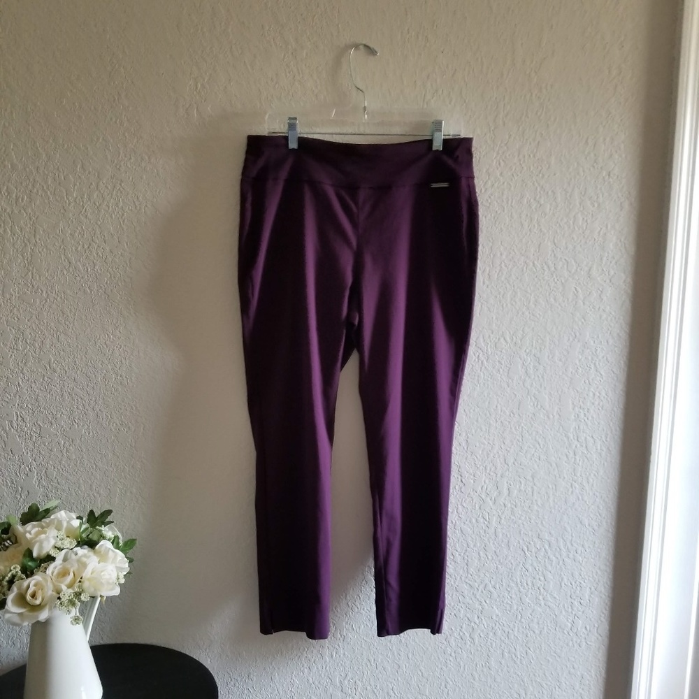 Purple Petite Slim Leg Pants